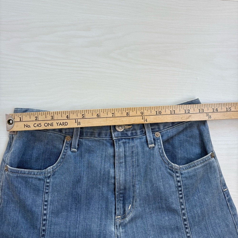 Citizens of Humanity Midi Denim Skirt Asymmetrical 26 Western Cowgirl Y2K Boho - Picture 7 of 11